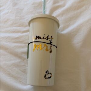 Kate Spade White and Gold Party Tumbler